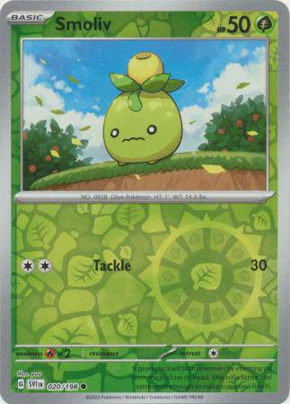 Smoliv : SCARLET & VIOLET BASE (Reverse holo) - 020/198 - Lockett Labs UK
