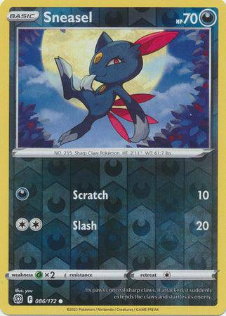 Sneasel : BRILLIANT STARS (Reverse holo) - 086/172 - Lockett Labs UK