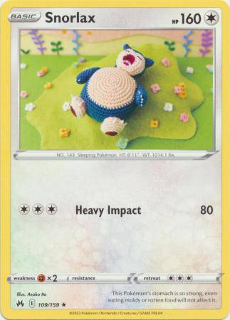 Snorlax : CROWN ZENITH - 109/159 - Lockett Labs UK