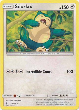 Snorlax : HIDDEN FATES - 50/68