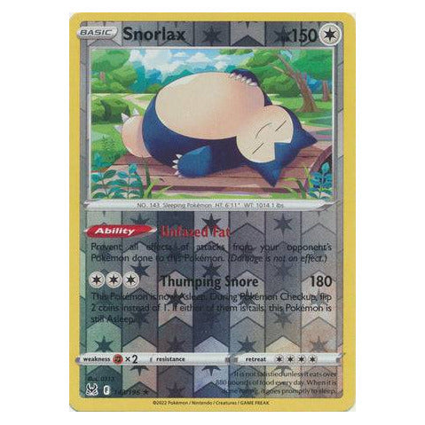 Snorlax : LOST ORIGIN (Reverse holo) - 143/196