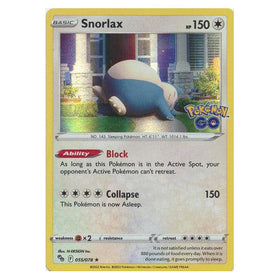 Snorlax : POKEMON GO! (Holo) - 055/078