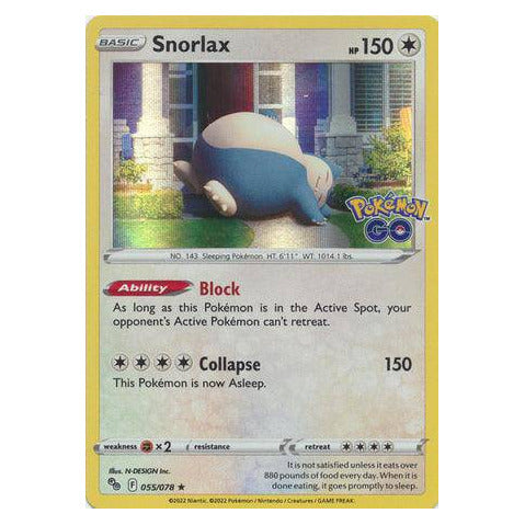 Snorlax : POKEMON GO! (Holo) - 055/078