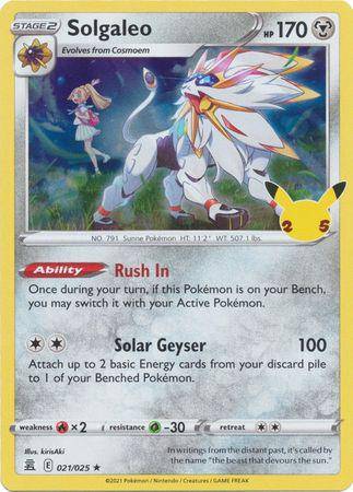 Solgaleo : CELEBRATIONS (Holo) - 021/025 - Lockett Labs UK