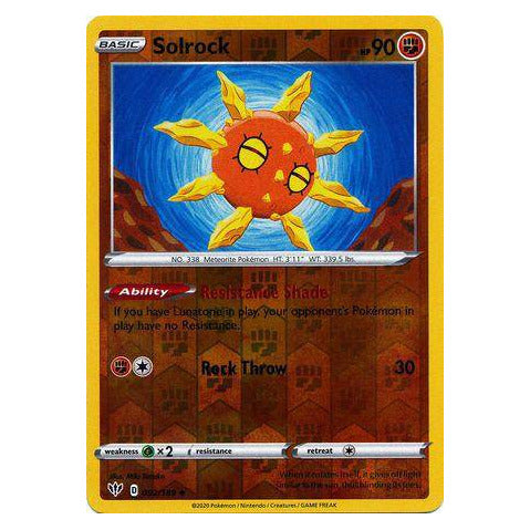 Solrock : DARKNESS ABLAZE (Reverse holo) - 092/189