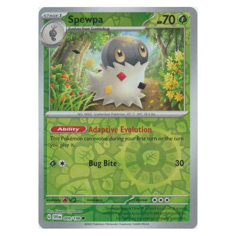 Spewpa : SCARLET & VIOLET BASE (Reverse holo) - 009/198