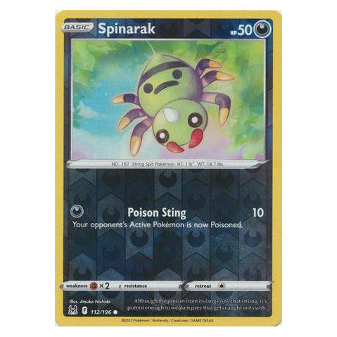 Spinarak : LOST ORIGIN (Reverse holo) - 112/196