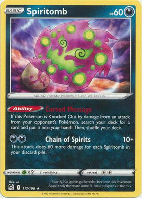 Spiritomb : LOST ORIGIN - 117/196 - Lockett Labs UK