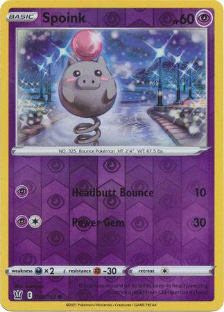 Spoink : BATTLE STYLES (Reverse holo) - 055/163