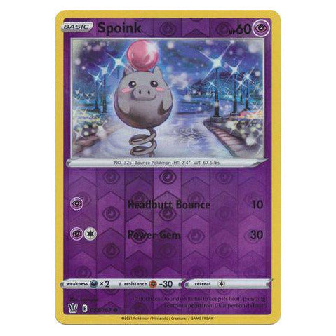 Spoink : BATTLE STYLES (Reverse holo) - 055/163