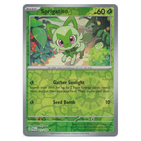 Sprigatito : PALDEA EVOLVED (Reverse holo) - 012/193