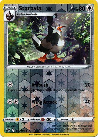 Staravia : DARKNESS ABLAZE (Reverse holo) - 146/189 - Lockett Labs UK