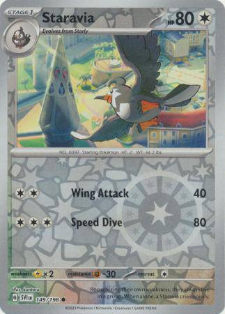 Staravia : SCARLET & VIOLET BASE (Reverse holo) - 149/198 - Lockett Labs UK