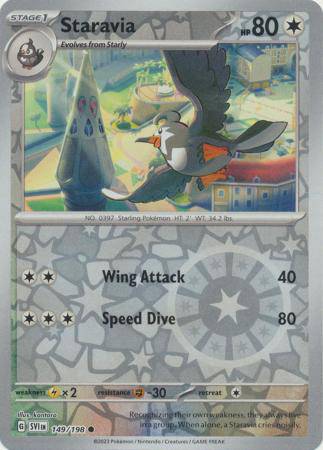 Staravia : SCARLET & VIOLET BASE (Reverse holo) - 149/198