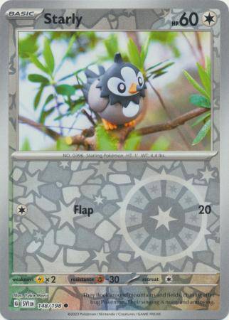 Starly : SCARLET & VIOLET BASE (Reverse holo) - 148/198 - Lockett Labs UK