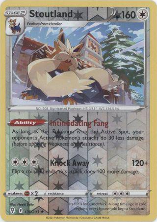 Stoutland : EVOLVING SKIES (Reverse holo) - 135/203 - Lockett Labs UK