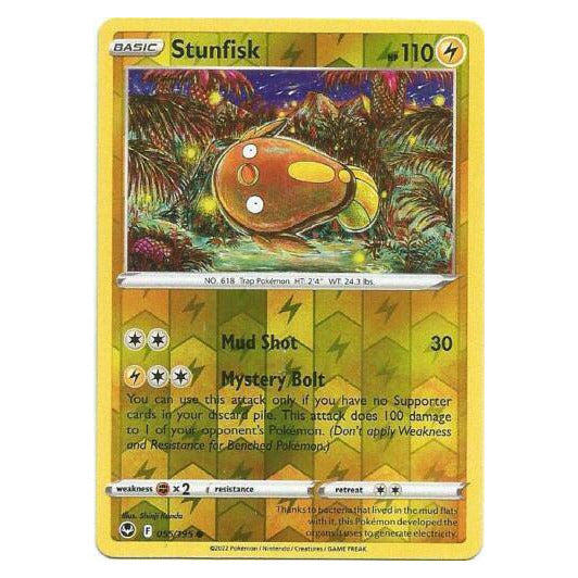 Stunfisk : SILVER TEMPEST (Reverse holo) - 055/195