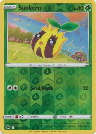 Sunkern : CROWN ZENITH (Reverse holo) - 007/159 - Lockett Labs UK