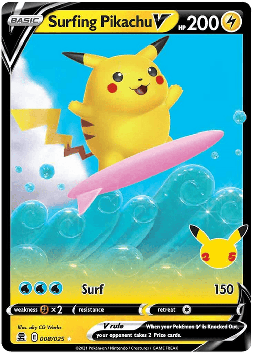 Surfing Pikachu V : CELEBRATIONS - 008/025