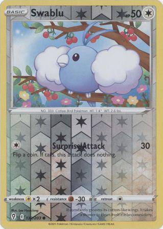 Swablu : EVOLVING SKIES (Reverse holo) - 132/203 - Lockett Labs UK
