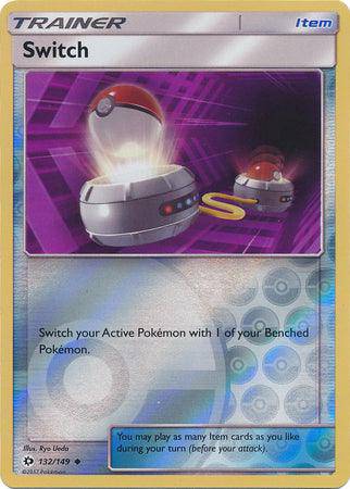 Switch : SUN & MOON BASE (Reverse holo) - 132/149 - Lockett Labs UK