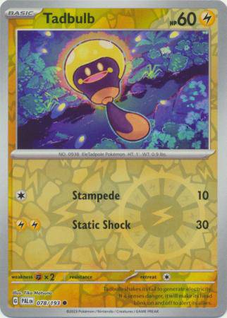 Tadbulb : PALDEA EVOLVED (Reverse holo) - 078/193 - Lockett Labs UK
