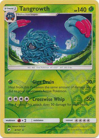 Tangrowth : BURNING SHADOWS (Reverse holo) - 8/147 - Lockett Labs UK