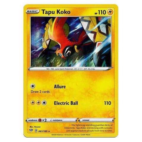 Tapu Koko : DARKNESS ABLAZE (Holo) - 061/189