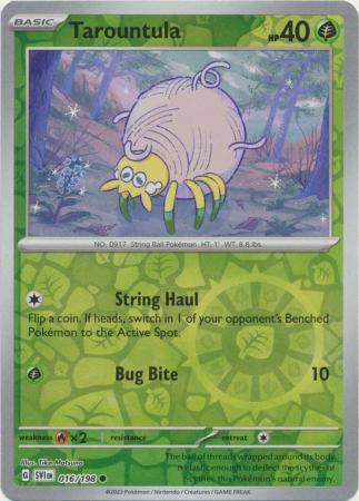 Tarountula : SCARLET & VIOLET BASE (Reverse holo) - 016/198 - Lockett Labs UK