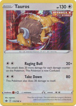 Tauros : CHILLING REIGN (Holo) - 115/198 - Lockett Labs UK