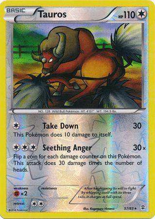 Tauros : GENERATIONS (Reverse holo) - 57/83 - Lockett Labs UK