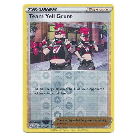 Team Yell Grunt : SWORD & SHIELD BASE (Reverse holo) - 184/202