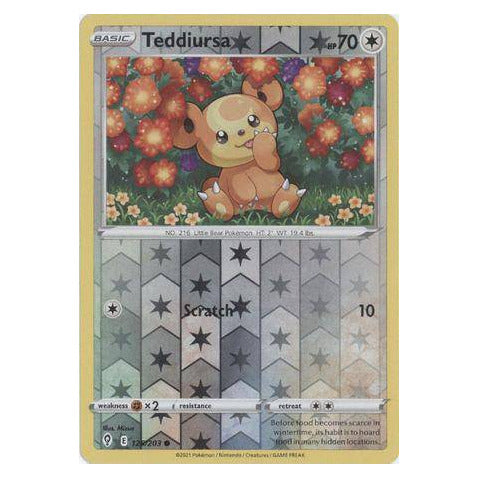 Teddiursa : EVOLVING SKIES (Reverse holo) - 126/203
