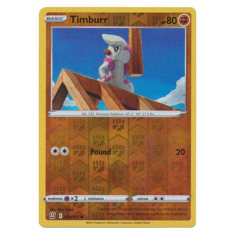 Timburr : BATTLE STYLES (Reverse holo) - 073/163
