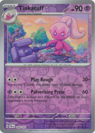 Tinkatuff : PALDEA EVOLVED (Reverse holo) - 104/193