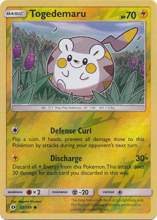 Togedemaru : SUN & MOON BASE (Reverse holo) - 53/149