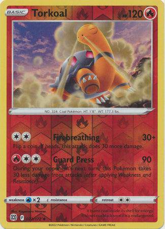 Torkoal : BRILLIANT STARS (Reverse holo) - 023/172 - Lockett Labs UK