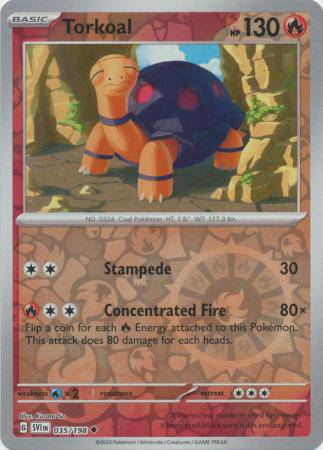 Torkoal : SCARLET & VIOLET BASE (Reverse holo) - 035/198 - Lockett Labs UK