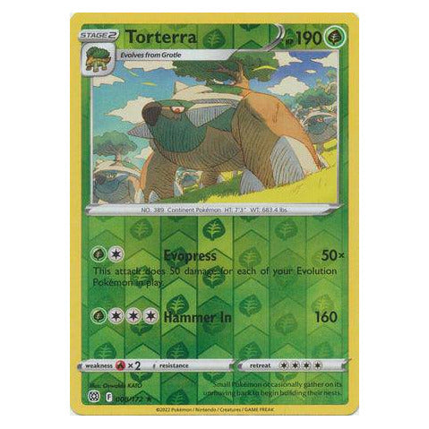 Torterra : BRILLIANT STARS (Reverse holo) - 008/172