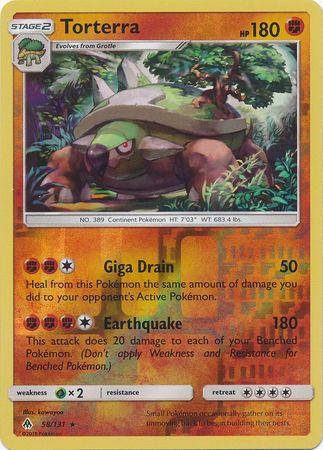 Torterra : FORBIDDEN LIGHT (Reverse holo) - 58/131 - Lockett Labs UK