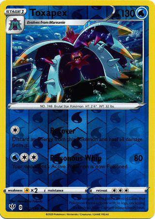 Toxapex : DARKNESS ABLAZE (Reverse holo) - 052/189 - Lockett Labs UK