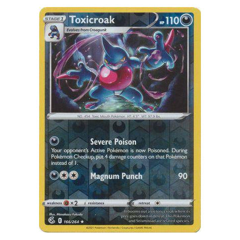 Toxicroak : FUSION STRIKE (Reverse holo) - 166/264