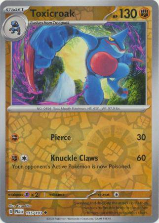 Toxicroak : PALDEA EVOLVED (Reverse holo) - 115/193