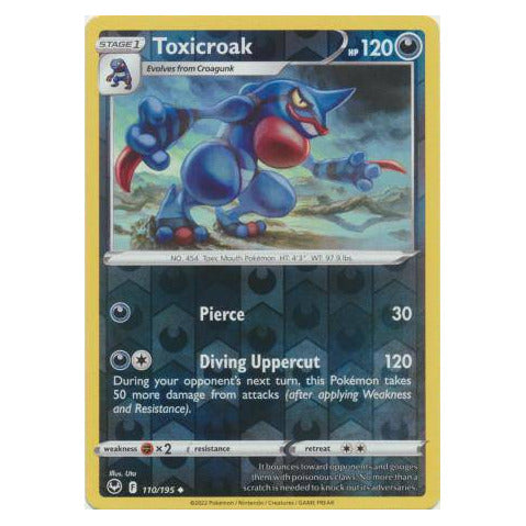 Toxicroak : SILVER TEMPEST (Reverse holo) - 110/195