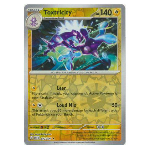 Toxtricity : OBSIDIAN FLAMES (Reverse holo) - 072/197