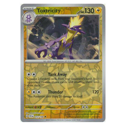Toxtricity : SCARLET & VIOLET BASE (Reverse holo) - 072/198