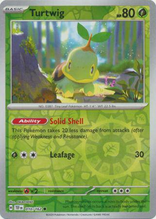 Turtwig : TEMPORAL FORCES (Reverse holo) - 010/162 - Lockett Labs UK
