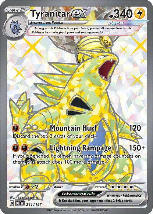 Tyranitar ex : OBSIDIAN FLAMES - 211/197