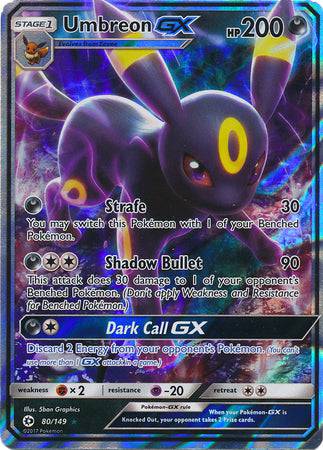 Umbreon GX : SUN & MOON BASE - 80/149