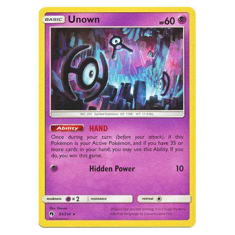 Unown : LOST THUNDER - 91/214